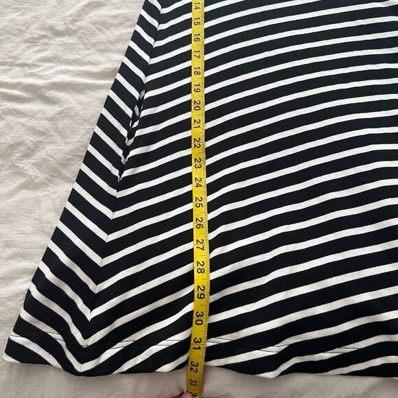 Lou & Grey XXS Striped  Drawstring Cowl Neck Athleisure Long Sleeve Dress - Picture 7 of 7